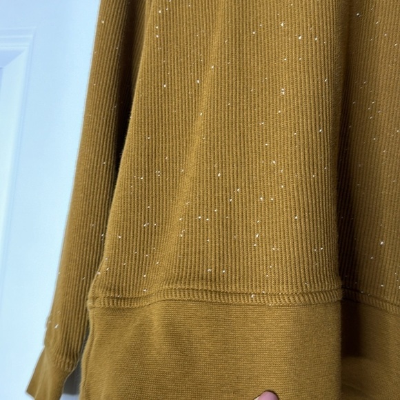 Billy Reid Long Sleeve Donegal Quarter Zip in Flecked Gold Yellow SzMedium - Picture 3 of 9